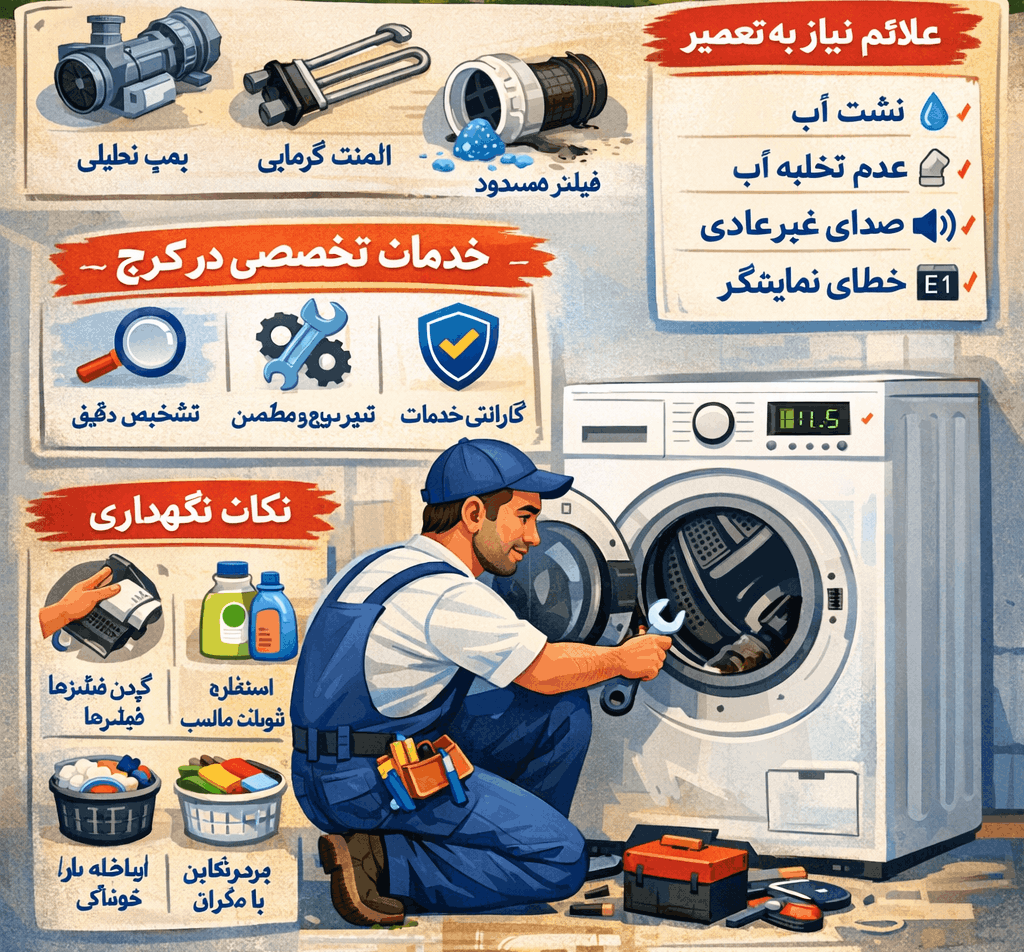 تعمیر ماشین لباسشویی در کرج